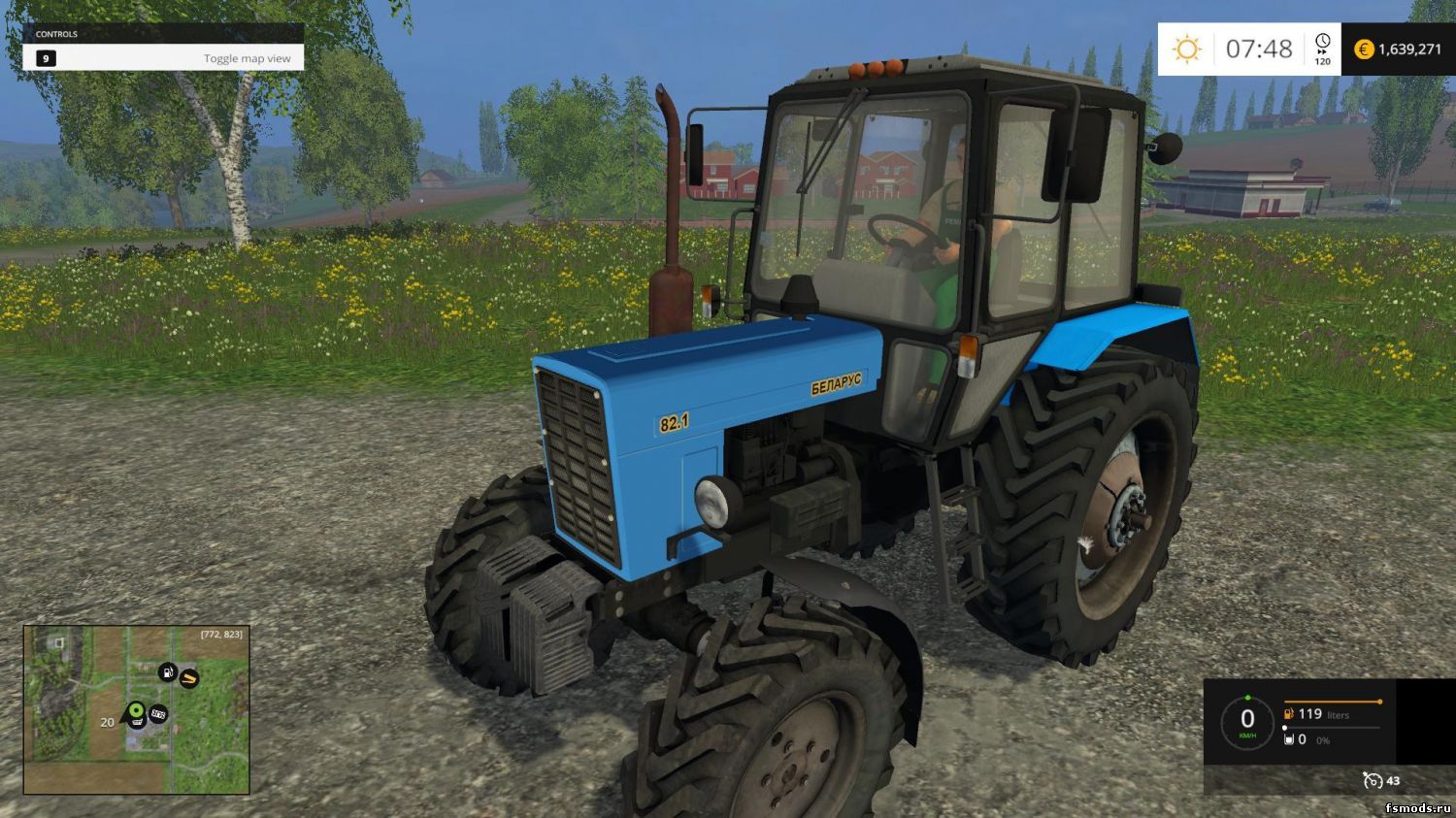 Скачать МТЗ 82.1 V3.0 для Farming Simulator 2015