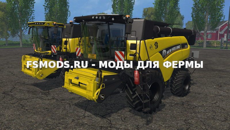 Скачать New Holland CR9.90 Yellow v1.1 для Farming Simulator 2015