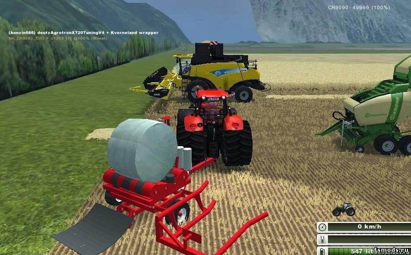 Обматывает круглые тюки для Farming Simulator 2013