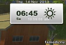 Часы, дата, сезон для Farming Simulator 2013