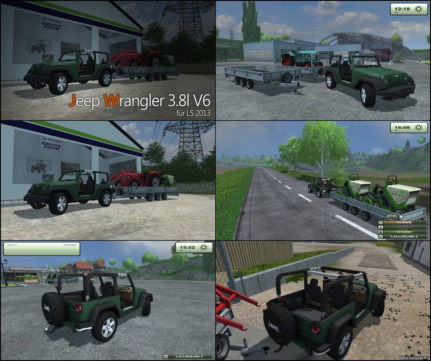 Скачать Jeep Wrangler для Farming Simulator 2013