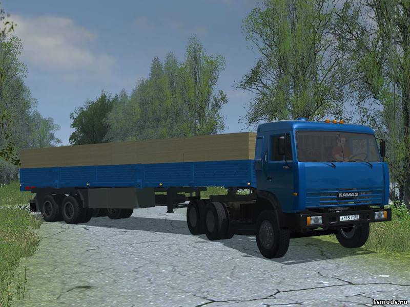 Скачать КАМАЗ 54115 и прицеп для Farming Simulator 2013