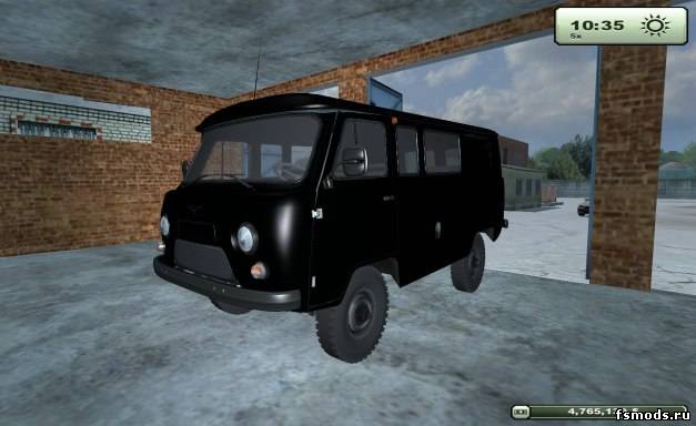 Черный УАЗ 3909