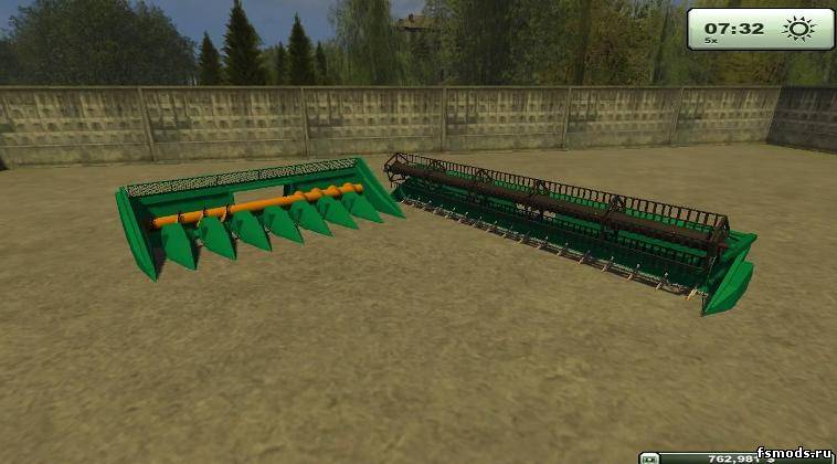 Жатки для Дон 1500Б для Farming Simulator 2013