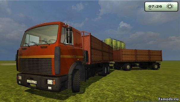 Скачать МАЗ 6303 с прицепом для Farming Simulator 2013