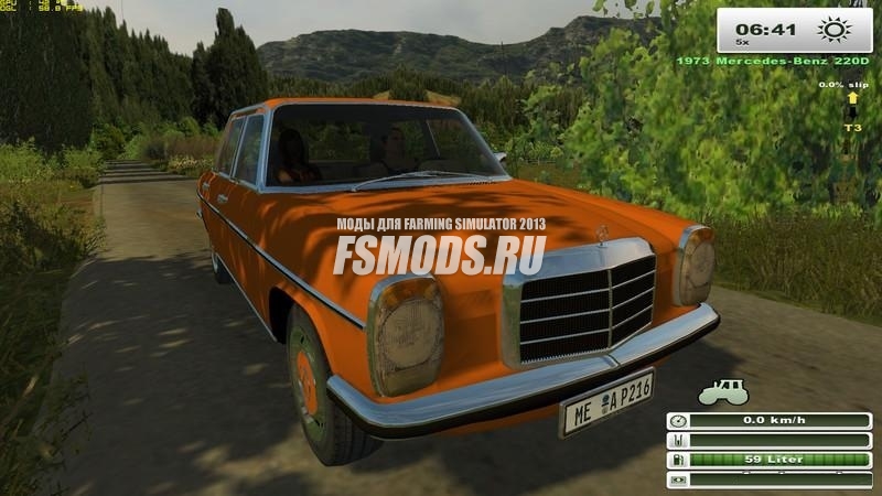 Mercedes W115 220D v1.2 More Realistic для Farming Simulator 2013