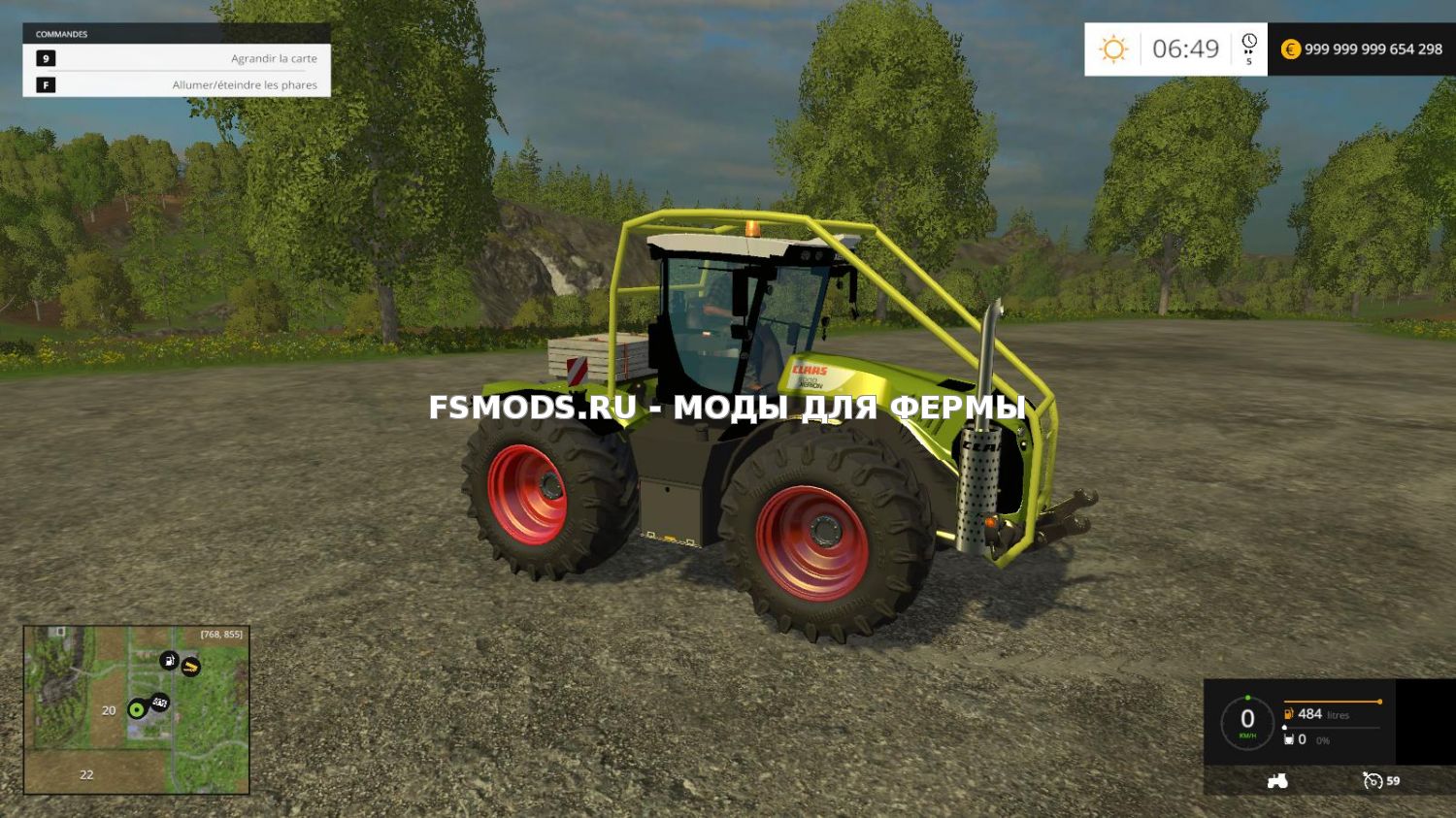 Скачать Claas Xerion 5000 Arceau Forest v1.0 для Farming Simulator 2015