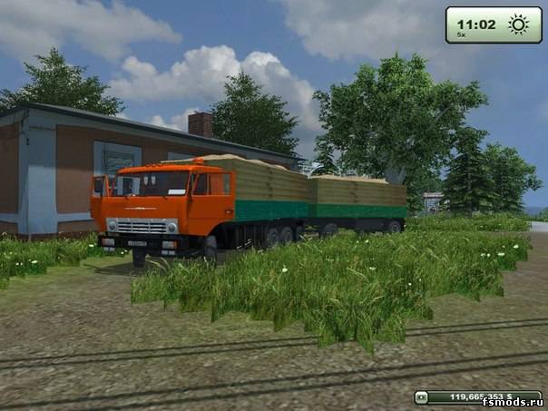 Камаз 5535 и прицеп для Farming Simulator 2013