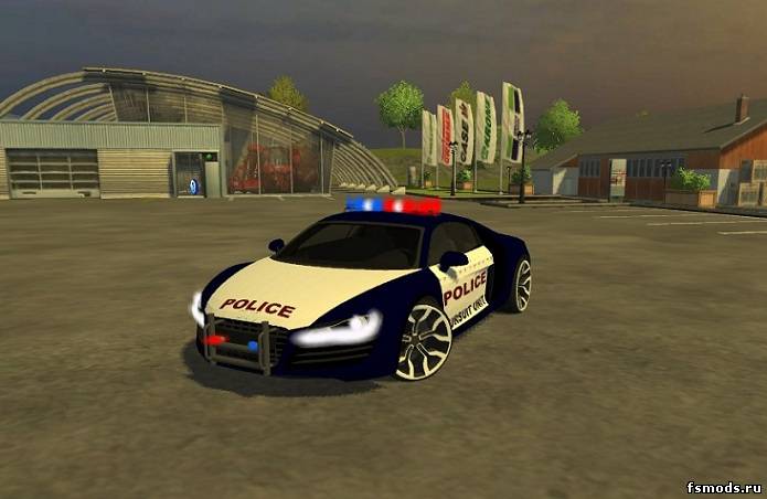 Скачать Audi R8 POLICE для Farming Simulator 2013