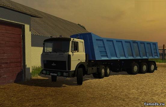 Скачать МАЗ 5516 с прицепом для Farming Simulator 2013