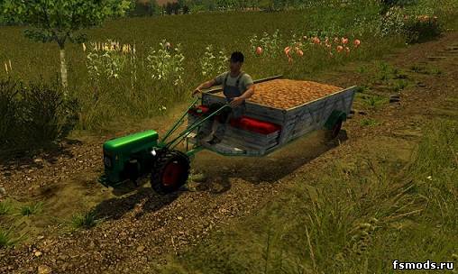 Скачать Мотоблок с прицепом для Farming Simulator 2013